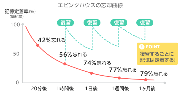 エビングハウスの忘却曲線とリージェのトレーニング | パーソナル 加圧トレー二ング Re:je(リージェ)ブログ