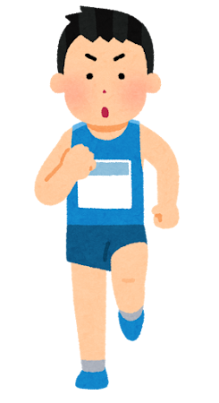 マラソン選手のイラスト（男性）